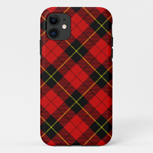Capa Para iPhone Da Case-Mate Xadrez preto Wallace Tartan (Verso)