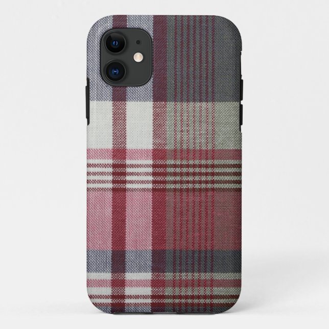 Capa Para iPhone Da Case-Mate Xadrez vermelha e branca (Verso)