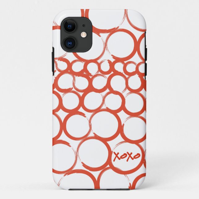 Capa Para iPhone Da Case-Mate XOXO pintado namorados (Verso)