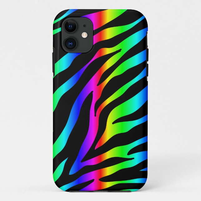 Capa Para iPhone Da Case-Mate zebra arco-íris (Verso)