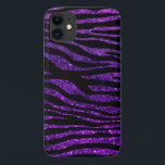 Capa Para iPhone Da Case-Mate Zebra roxa, Zebra-relha, Impressão-Zebra, Stripes<br><div class="desc">Elegante, na moda e padrão de zebra sofisticado em brilho roxo. Presente moderno e moderno, perfeito para o amante da impressão animal em sua vida.</div>