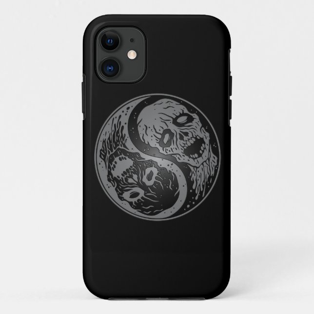 Capa Para iPhone Da Case-Mate Zombis cinzentos e pretos de Yin Yang (Verso)
