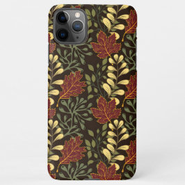 Capa Para iPhone Dark red maple leaves floral pattern