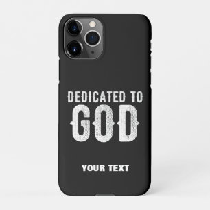 CAPA PARA iPhone DEDICADO A DEUS TEXTO BRANCO PERSONALIZÁVEL LEGAL