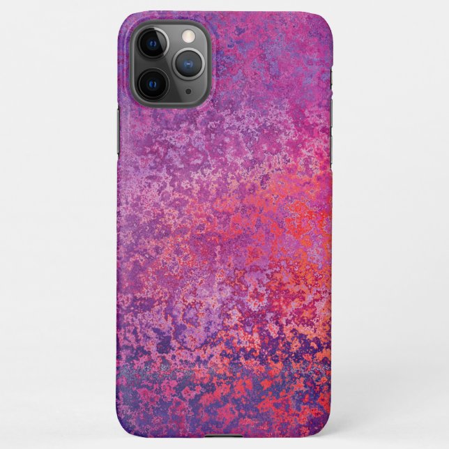 Capa Para iPhone Design abstrato cor-de-rosa texturizado (Verso)