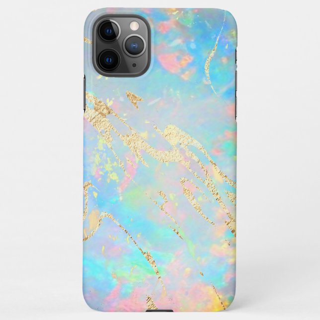Capa Para iPhone design de pedra opal (Verso)
