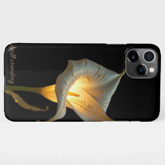 Capa Para iPhone Design floral preto em pé