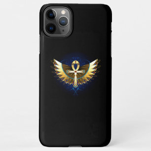 Capa Para iPhone Dourada Ankh com Asas