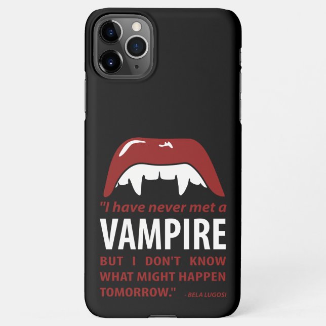Capa Para iPhone Drácula - Vampiro - Citação de Bela Lugosi (Verso)