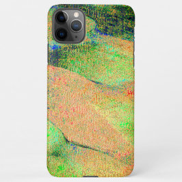 Capa Para iPhone Efeito de couro rugoso, tinta vestida de cor laran