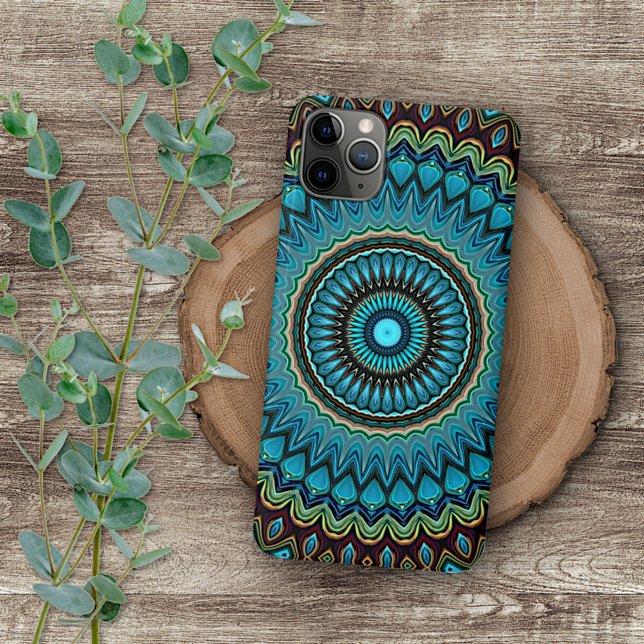 Capa Para iPhone Elegante Abstrato Bohemian Mandala Art (Criador carregado)
