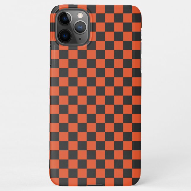 Capa Para iPhone Ember and ash checkerboard pattern (Verso)