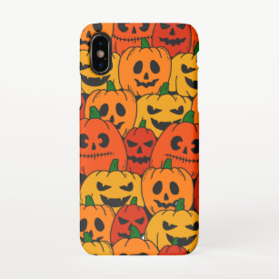 Capa Para iPhone Engraçado Colorida Pumpkins Rostos Sketch Hallowee