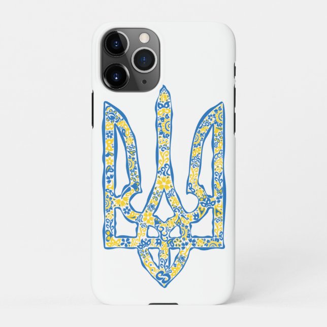 Capa Para iPhone Énica nacional ucraniana emblem trident trizub (Verso)