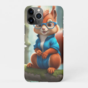 Capa Para iPhone Esquilo Fofo no Galho da Árvore