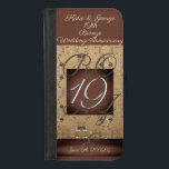 Capa Carteira Para iPhone 8/7 19º Aniversário do Casamento Bronze Escuro<br><div class="desc">Esta design é feita de minha placa gráfica de rosa junto com seu aniversário e "bronze" escrito em letra caligráfica como um elemento design. Estou disponível para ajudá-lo com qualquer novo design ou personalização que você desejar,  apenas me mande e eu volto logo!</div>