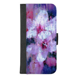 Capa Carteira Para iPhone 8/7 Plus Almond Blossom Watercolor