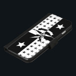 Capa Carteira Para iPhone 8/7 Plus Aquário<br><div class="desc">Aquário preto e branco,  caixa de carteira astrológica</div>