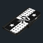 Capa Carteira Para iPhone 8/7 Plus Aquário<br><div class="desc">Aquário preto e branco,  caixa de carteira astrológica</div>