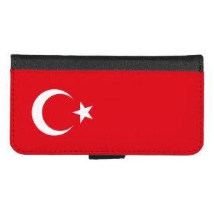 Capa Carteira Para iPhone 8/7 Bandeira da Turquia