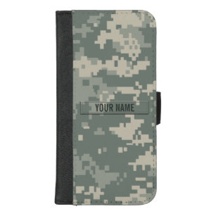 Capa Carteira Para iPhone 8/7 Plus Camuflagem da ACU do exército customizável