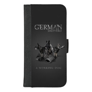 Capa Carteira Para iPhone 8/7 Plus Cão de german shepherd de trabalho - GSD