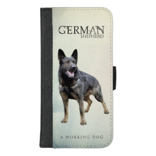 Capa Carteira Para iPhone 8/7 Plus Cão de german shepherd de trabalho - GSD