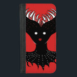 Capa Carteira Para iPhone 8/7 Caráter Gótico Escuro Da Menina Demônio Com Dentes<br><div class="desc">Maleta de iPhone,  uma demônio assustadora,  com uma ilustração vetorial de uma personagem feminina - uma menina estranha e escura que abriu o cérebro com dentes e está pronta para devorar todo o conhecimento no mundo. Ou,  mais cérebros. O que for mais fácil.</div>