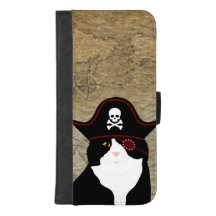 Caso de Wallet do Cat iPhone Pirate