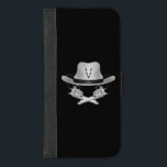 Capa Carteira Para iPhone 8/7 Plus Duas armas cruzadas e chapéu<br><div class="desc">Duas armas cruzadas e chapéu</div>