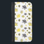 Capa Carteira Para iPhone 8/7 esboço do padrão das abelhas<br><div class="desc">esboço do padrão das abelhas amarelas e negras</div>