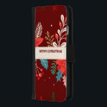 Capa Carteira Para iPhone 8/7 Feliz Natal Floral<br><div class="desc">O alegre jogo de natal Holiday & Sasonal Cards,  comida e etiqueta de bebida,  poster,  um presente de alternativo favorito atual,  é uma maneira excelente de dar este design moderno a alguém especial.</div>