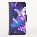 Fundo com Borboletas Noturnas<br><div class="desc">Fundo preto com borboletas noturnas brilhantes. Borboletas noturnas. Design com borboletas.</div>