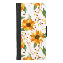 Capa Carteira Para iPhone 8/7 Girassol Personalizado