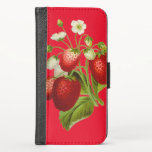 Ilustração Botânica Vintage Strawberry<br><div class="desc">Uma ilustração botânica vintage de um livro-texto de botânica com morangos.</div>