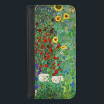 Capa Carteira Para iPhone 8/7 Jardim de Fazenda Gustav Klimt com pintura de gira<br><div class="desc">Jardim de Fazenda Gustav Klimt com Sunflower Vintage Floral Art Nouveau</div>