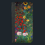 Capa Carteira Para iPhone 8/7 Jardim Flor Gustav Klimt<br><div class="desc">Caixa de Wallet do iPhone com Jardim de Fazendas de pintura de óleo de Gustav Klimt com Sunflower (1907). Um belo jardim de girassóis e belas flores azuis,  vermelhas,  roxas,  rosa e brancas. Um presente de excelente para fãs de Arte Nouveau e de Arte Austríaca.</div>