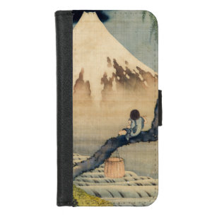 Capa Carteira Para iPhone 8/7 Katsushika Hokusai - Menino Vivendo o Monte Fuji