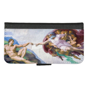 Capa Carteira Para iPhone 8/7 Michelangelo - Criação de Adão Isolado