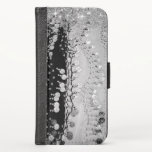Negra Clássica e Espinho-de-Prata<br><div class="desc">O cachecol preto e prateado com moedas brilhantes e miçangas com brilho prateado em cima das vibrações de vidro criadas. Boho Chic vibes.</div>