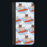 Capa Carteira Para iPhone 8/7 Onda cavalgando cachorro feliz na banda do cacheco<br><div class="desc">Engraçado animal personagem o cachorro feliz cavalgando um surf numa onda oceânica</div>