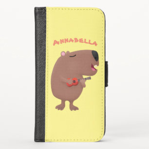 Óptica desenho animado de capybara ukulele