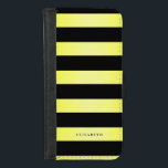 Capa Carteira Para iPhone 8/7 Personalizar faixas de abelhas amarelas e pretas<br><div class="desc">Stripes desbotadas pretas e amarelas na Capa de telefone celular. Disponível para todos os telefones. Peguem esse chic amarelo e o estojo preto de carteira!</div>