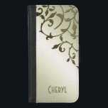 Capa Carteira Para iPhone 8/7 Rolando Folhas de Oliva Pessoais<br><div class="desc">padrão de licença bonito</div>