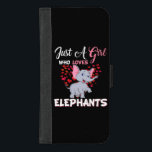 Capa Carteira Para iPhone 8/7 Plus Só Uma Garota Que Adora Presentes De Elefantes<br><div class="desc">Só Uma Garota Que Adora Presentes De Elefantes</div>