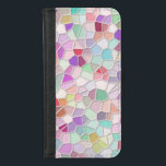 Capa Carteira Para iPhone 8/7 Vidro bonito Cortado<br><div class="desc">Delicar cores pastéis misturadas num mosaico.</div>