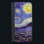 Capa Carteira Para iPhone 8/7 Vincent Van Gogh Starry Night Vintage Fine Art<br><div class="desc">Vincent van Gogh Starry Night Fine Art Painting Starry Night Starry Night é uma pintura do artista poste-impressionista holandês Vincent van Gogh. O céu azul à noite está cheio de nuvens, estrelas e uma lua crescente brilhante. A Noite Estrelada é a única noturna na série de visões da janela do...</div>