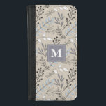Capa Carteira Para iPhone 8/7 Vintage Floral DragonFly Pattern Monograma<br><div class="desc">Vintage Floral DragonFly Pattern Monograma iPhone 8/7 Carteira</div>