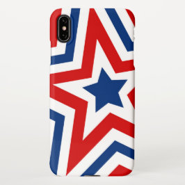 Capa Para iPhone Estrelas Patriotas Vermelhas, Brancas Azuis e Azui