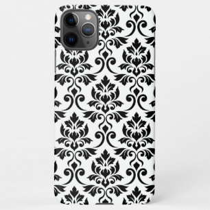 Capa Para iPhone Feuille Damask Lg Patterno Preto em Branco